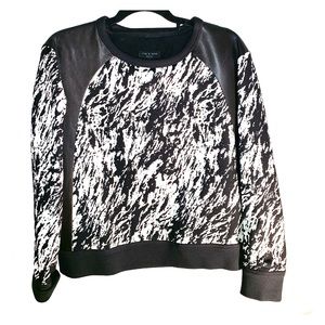 Rag & Bone Leather Sweatshirt Small